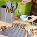 Kit Utensílios De Cozinha 19 Pçs Em Silicone Completo Antiaderente E Resistente Ao Calor