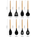 Kit Utensílios De Cozinha 19 Pçs Em Silicone Completo Antiaderente E Resistente Ao Calor
