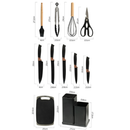 Kit Utensílios De Cozinha 19 Pçs Em Silicone Completo Antiaderente E Resistente Ao Calor