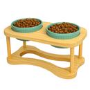 Comedouro Duplo Elevado para Cães e Gatos 320 ml