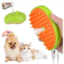 Escova Vapor 3 em 1 Elétrica p/ Cães e Gatos - Remove Pelo, Massagem, Pente p/ Pelos
